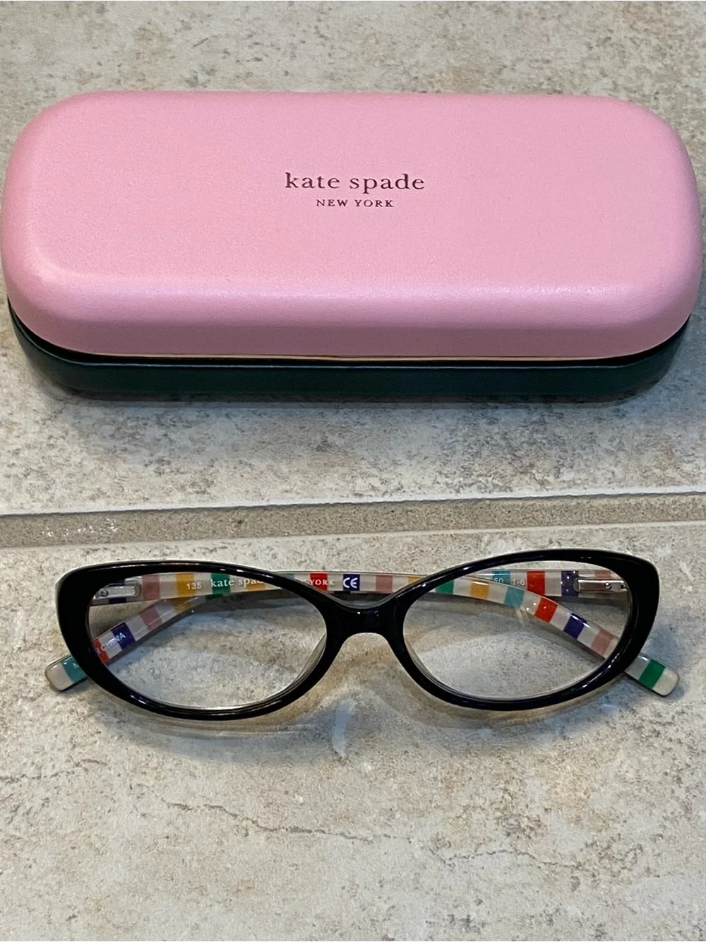 Kate Spade Hester Cat Eye Readers Glasses w Hard Case 2.50